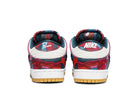 Tênis Parra x Nike SB Dunk Low Pro Abstract Art Colorido detalhe do solado