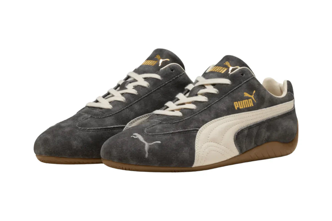 Tênis Puma Speedcat Faded Cast Iron Alpine Snow Cinza vista lateral