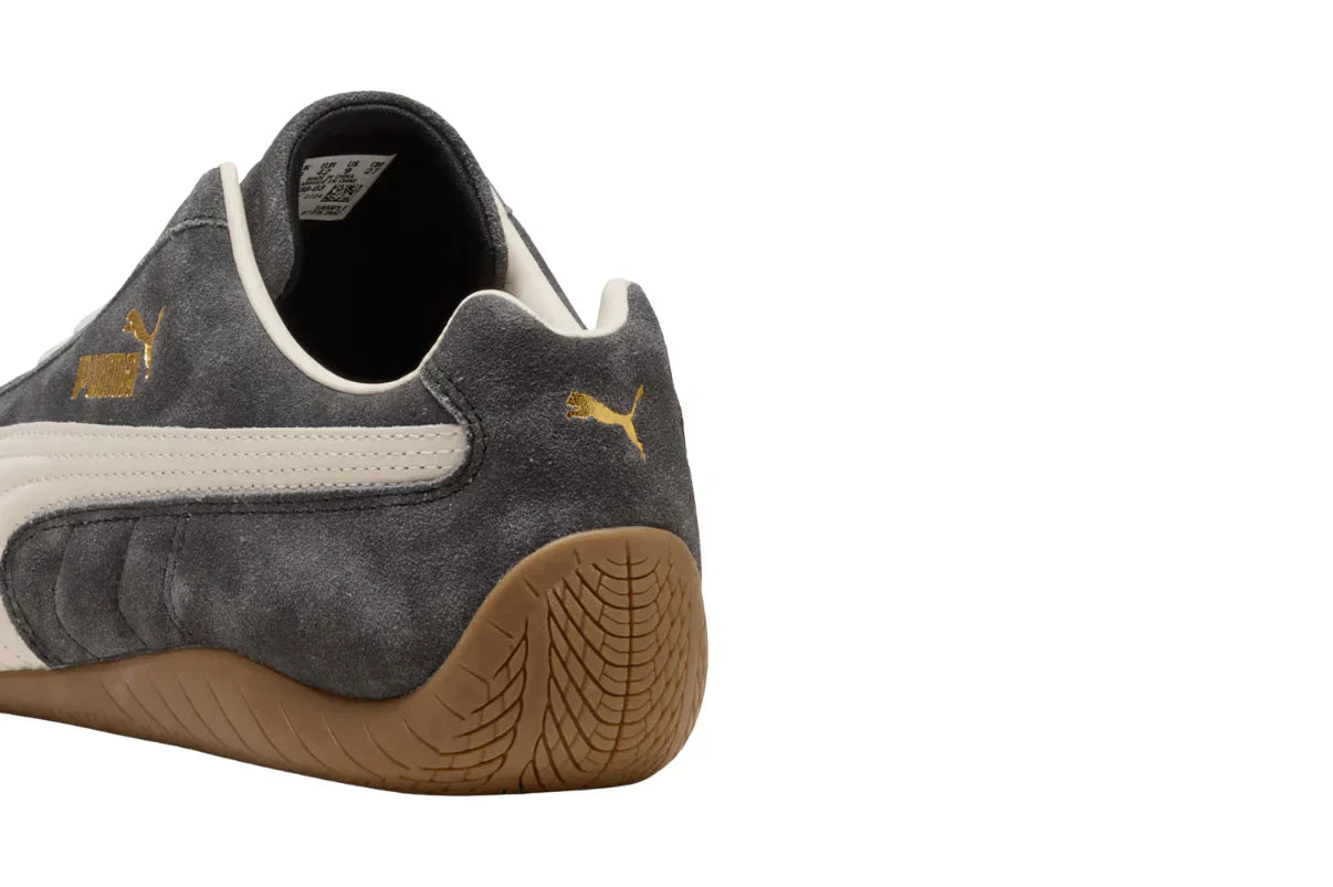 Tênis Puma Speedcat Faded Cast Iron Alpine Snow Cinza detalhe lateral