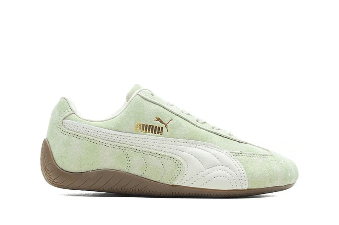 Tênis Puma Speedcat Faded Cool Cucumber Alpine Snow Verde vista lateral