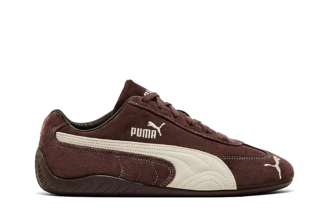 Tênis Puma Speedcat TTF Dark Chocolate Frosted Ivory Marrom vista lateral
