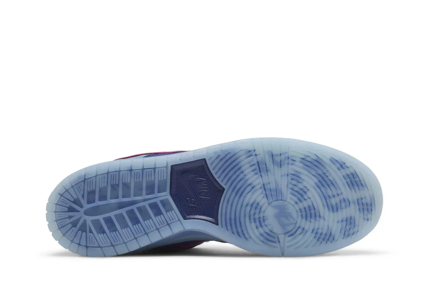 Tênis Run The Jewels x Dunk Low SB 4/20 Azul detalhe do material