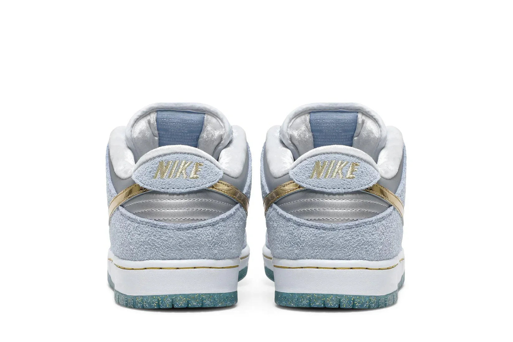 Tênis Sean Cliver x Dunk Low SB Holiday Special Azul detalhe lateral