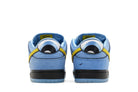 Tênis The Powerpuff Girls x Nike SB Dunk Low Bubbles Azul detalhe lateral