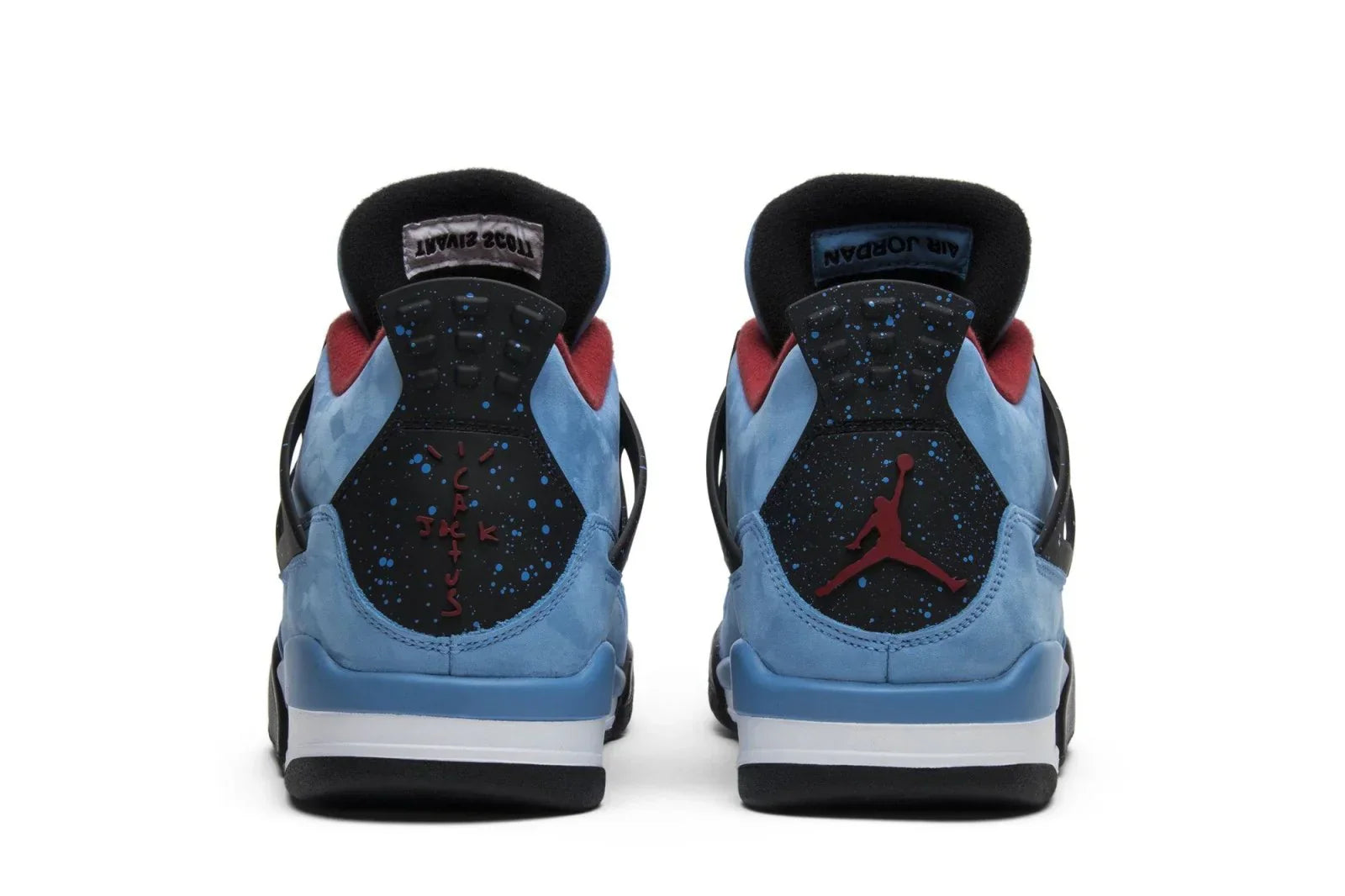 Tênis Travis Scott Air Jordan 4 Retro Cactus Jack Azul detalhe do solado
