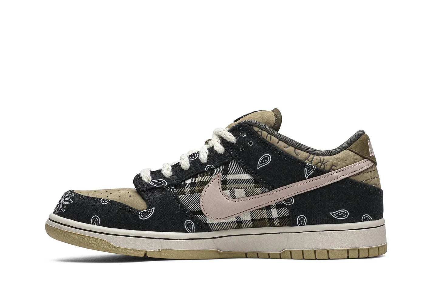 Tênis Travis Scott x Nike Dunk Low Cactus Jack Preto vista superior