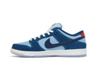 Tênis Why So Sad? x Nike SB Dunk Low The Predatory Bird Azul detalhe lateral