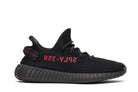 Tênis Yeezy Boost 350 v2 Black Red (Bred) Preto vista lateral