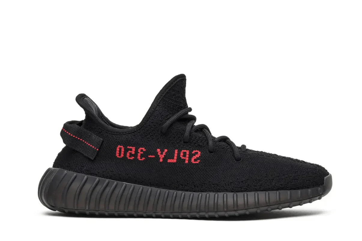 Tênis Yeezy Boost 350 v2 Black Red (Bred) Preto vista superior