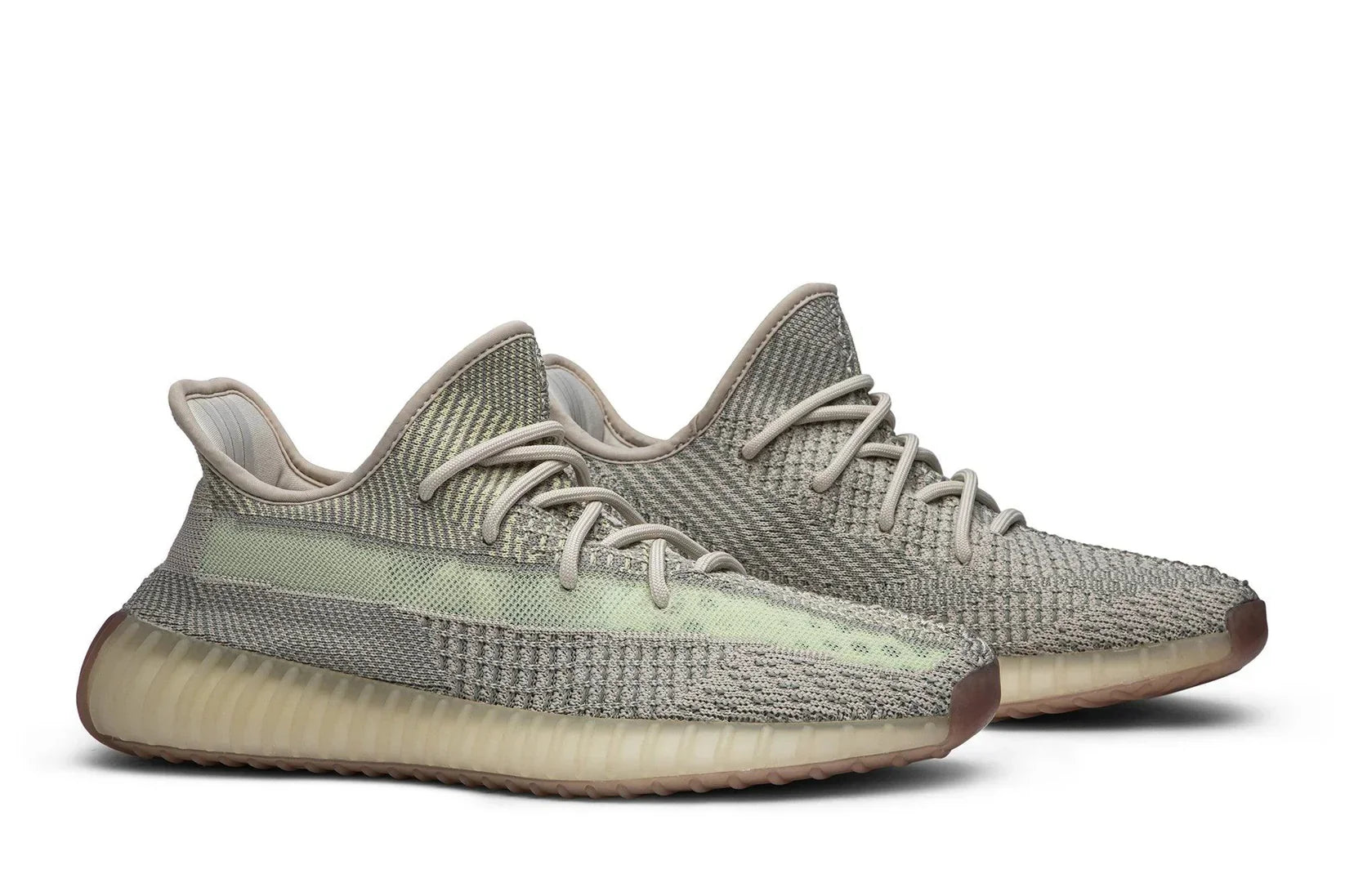 Tênis Yeezy Boost 350 v2 Citrin Bege vista superior