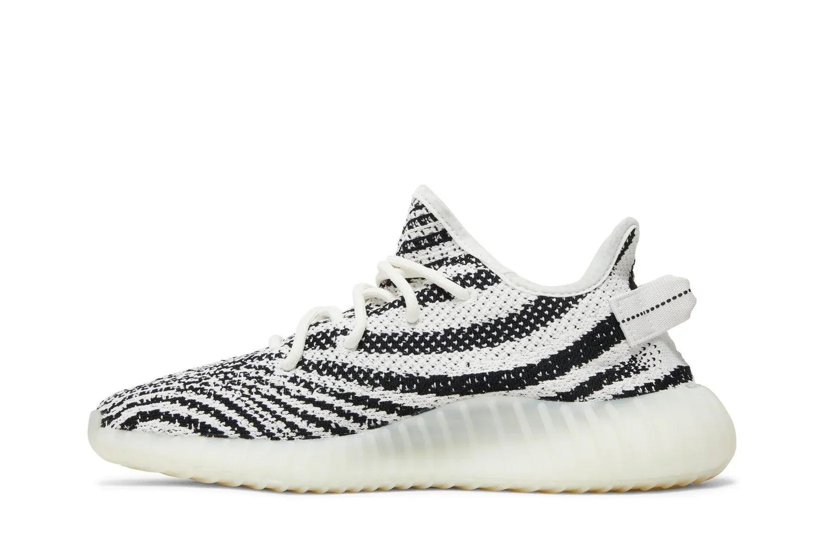 Tênis Yeezy Boost 350 v2 Zebra Branco detalhe lateral