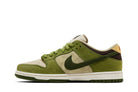 Tênis Yuto Horigome x Dunk Low SB Matcha detalhe do material